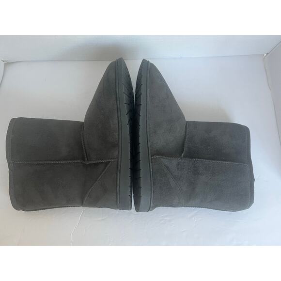 NWT DAWGS Dark Gray 9 Inch Faux Shearling Microfiber Vegan Winter Boots Sz 11 - Picture 6 of 11